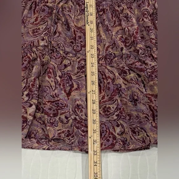 DREW Purple Pink Paisley Print Tiered Ruffled Halter Lined Dress Size Small - Picture 8 of 9